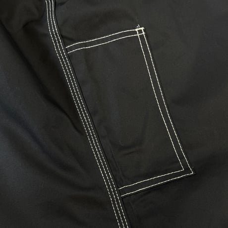 STUMPSTAMP PAINTER PANTS "BLACK WITH WHITE STITCH"