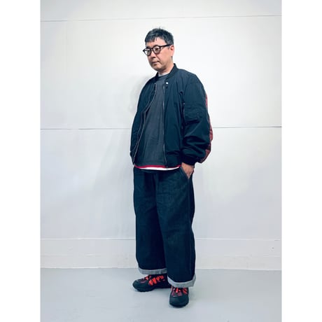 STUMPSTAMP NON PADDED TYPE MA-1 "BLACK × WINE RED"