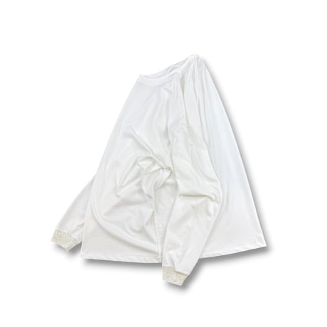 STUMPSTAMP OVERLOCK CONTRAST CUFFS L/S TEE "WHITE”