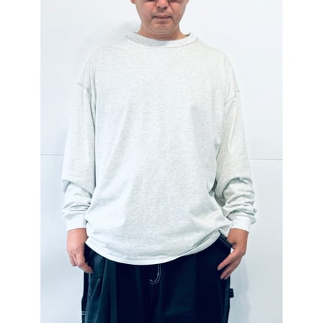 STUMPSTAMP OVERLOCK CONTRAST CUFFS L/S TEE "ASH”