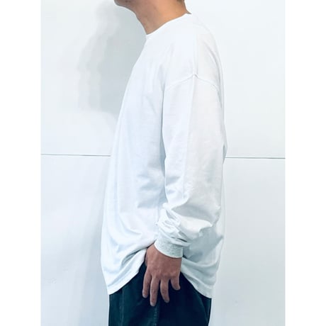 STUMPSTAMP OVERLOCK CONTRAST CUFFS L/S TEE "WHITE”