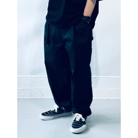 STUMPSTAMP PAINTER PANTS "BLACK WITH BLACK STITCH"