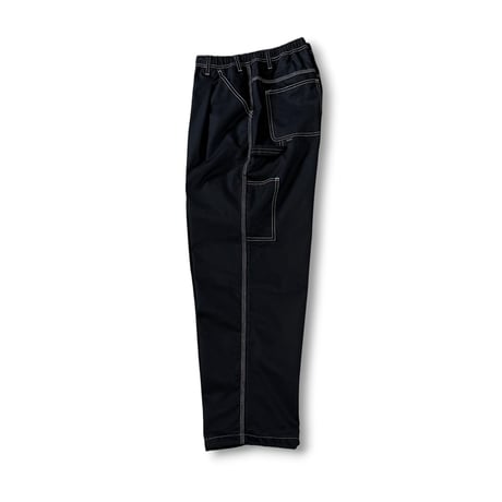 STUMPSTAMP PAINTER PANTS "BLACK WITH WHITE STITCH"