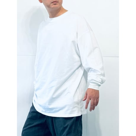 STUMPSTAMP OVERLOCK CONTRAST CUFFS L/S TEE "WHITE”