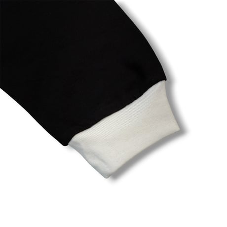STUMPSTAMP OVERLOCK CONTRAST CUFFS L/S TEE "BLACK”