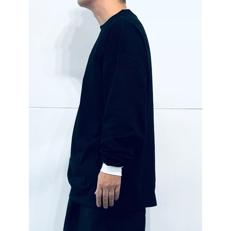 STUMPSTAMP OVERLOCK CONTRAST CUFFS L/S TEE "BLACK”