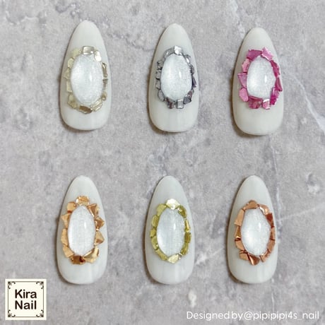 KiraNail  クラッシュオレストーンセット