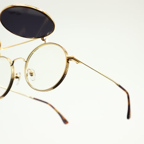 9five ナインファイブ 50-50 Flip-Up フィフティーフィフティーフリップアップ ortoise & 24K Gold Sunglasses