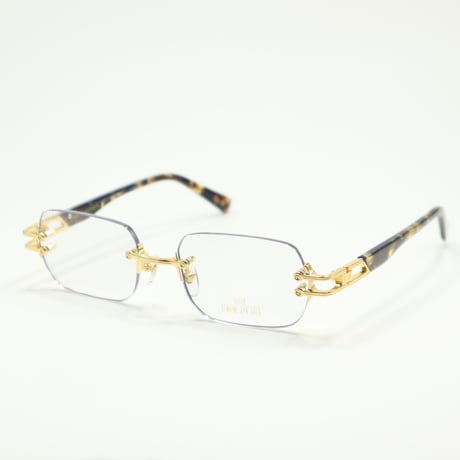 9five PURITY Coastal Blue & 24k Gold Clear Lens Glasses プリティー