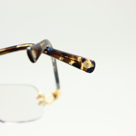 9five PURITY Coastal Blue & 24k Gold Clear Lens Glasses プリティー