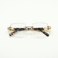 9five PURITY Coastal Blue & 24k Gold Clear Lens Glasses プリティー