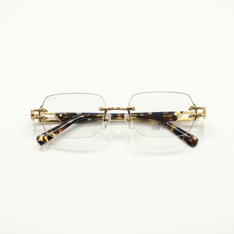 9five PURITY Coastal Blue & 24k Gold Clear Lens Glasses プリティー