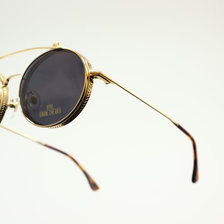 9five ナインファイブ 50-50 Flip-Up フィフティーフィフティーフリップアップ ortoise & 24K Gold Sunglasses