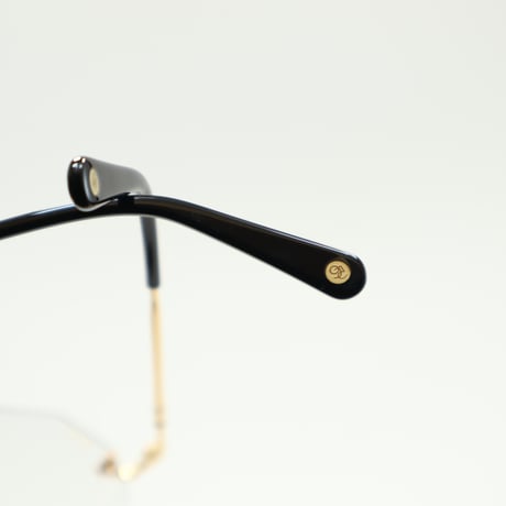 9five 40 HELIOS Black & 24k Gold Clear Lens Glasses　40ヘリオ / ブラック＆24Kゴールド  / クリアレンズ / アジアンフィット