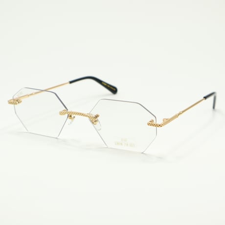 9five 40 HELIOS Black & 24k Gold Clear Lens Glasses　40ヘリオ / ブラック＆24Kゴールド  / クリアレンズ / アジアンフィット