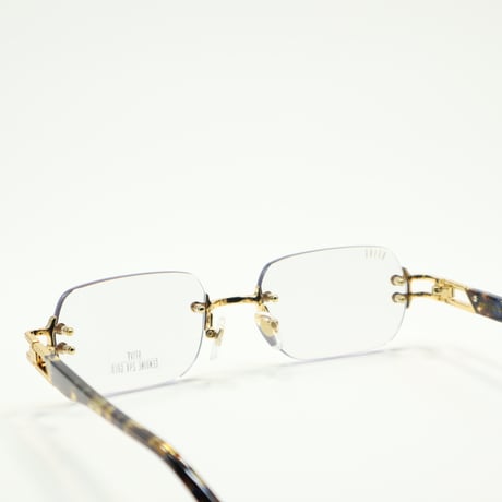 9five PURITY Coastal Blue & 24k Gold Clear Lens Glasses プリティー