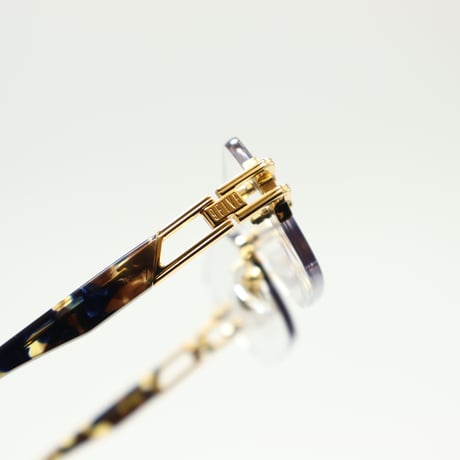 9five PURITY Coastal Blue & 24k Gold Clear Lens Glasses プリティー