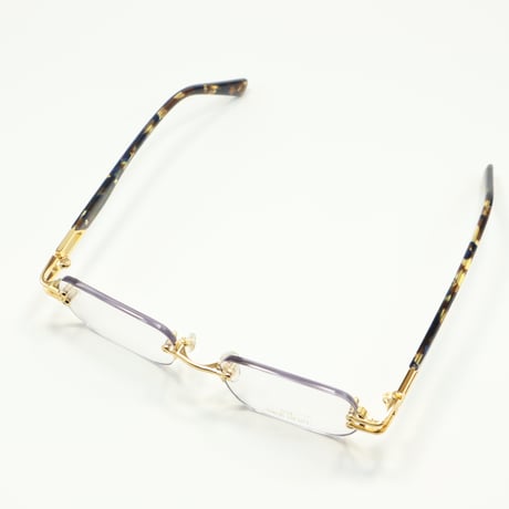 9five PURITY Coastal Blue & 24k Gold Clear Lens Glasses プリティー