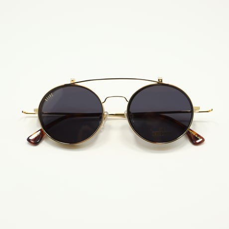 9five ナインファイブ 50-50 Flip-Up フィフティーフィフティーフリップアップ ortoise & 24K Gold Sunglasses