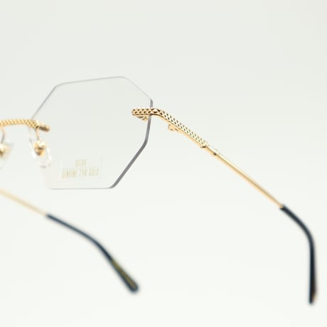 9five 40 HELIOS Black & 24k Gold Clear Lens Glasses　40ヘリオ / ブラック＆24Kゴールド  / クリアレンズ / アジアンフィット