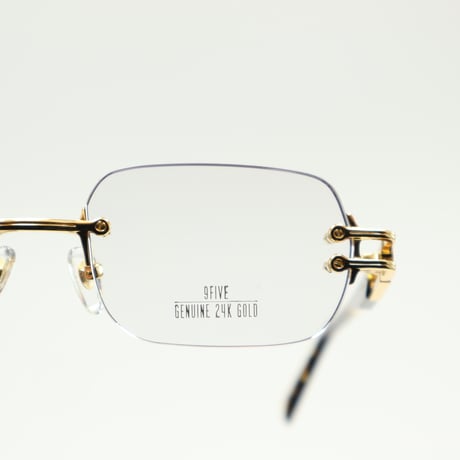 9five PURITY Coastal Blue & 24k Gold Clear Lens Glasses プリティー