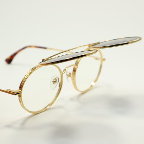 9five ナインファイブ 50-50 Flip-Up フィフティーフィフティーフリップアップ ortoise & 24K Gold Sunglasses