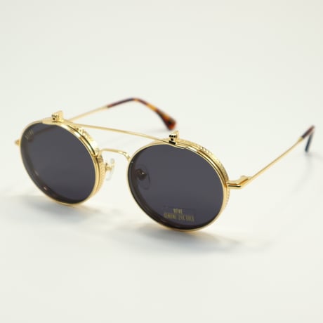 9five ナインファイブ 50-50 Flip-Up フィフティーフィフティーフリップアップ ortoise & 24K Gold Sunglasses