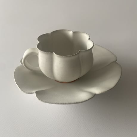 黒木泰等｜陶器 白釉すずらん カップ 茶杯