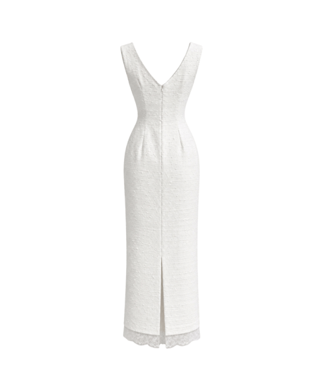 creme heart lace dress