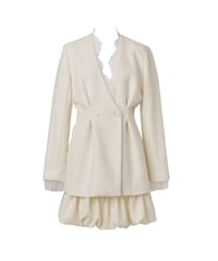 creme lace jacket setup