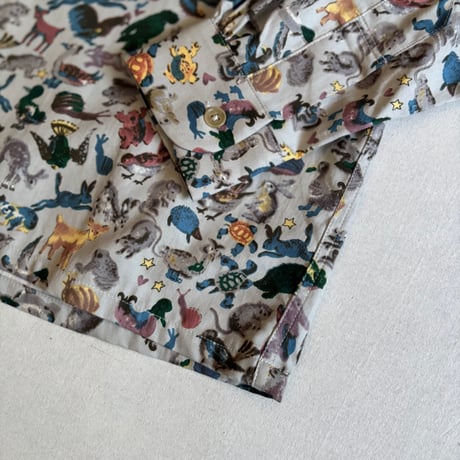 FUNNY ANIMALS 2POCKET  OPEN COLLAR SHIRTS BS387-20 / Bohemians ボヘミアンズ
