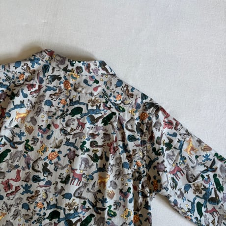 FUNNY ANIMALS 2POCKET  OPEN COLLAR SHIRTS BS387-20 / Bohemians ボヘミアンズ