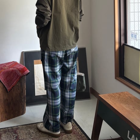 ウールタータン フリルポケットパンツ 262-3413 / homspun ホームスパン