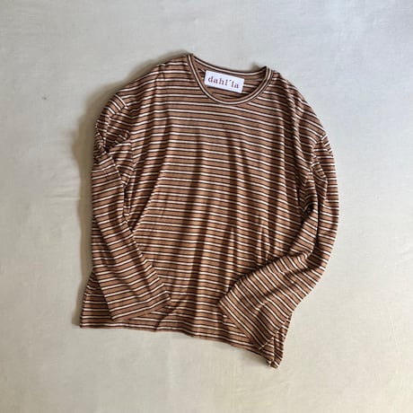 MULTI BORDER L/S -T DTH-216 / dahl’ia ダリア