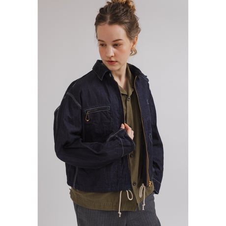 Denim zip work jacket (One wash) H-JK068 / H.UNIT エイチユニット