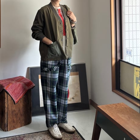 ウールタータン フリルポケットパンツ 262-3413 / homspun ホームスパン