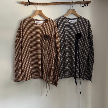 MULTI BORDER L/S -T DTH-216 / dahl’ia ダリア