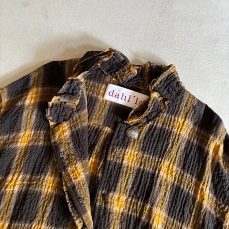 CHECK FRLL L/S ONE-PIECE DOP-236HB / dahl’ia ダリア