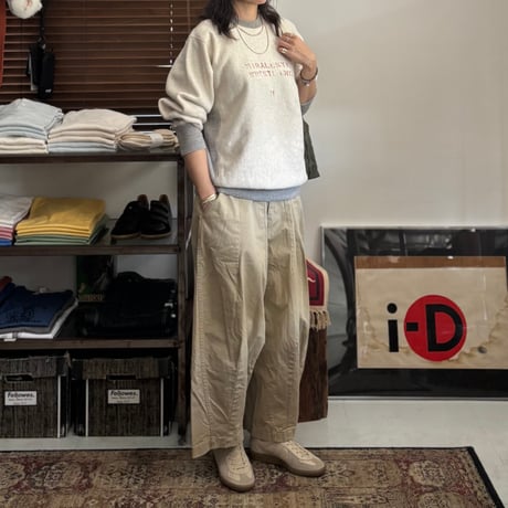 HEAVYWEIGHT CROSS GRAIN SIDE RIB TWOTONE SWEAT SHIRT 03-0030 / orSlow オアスロウ
