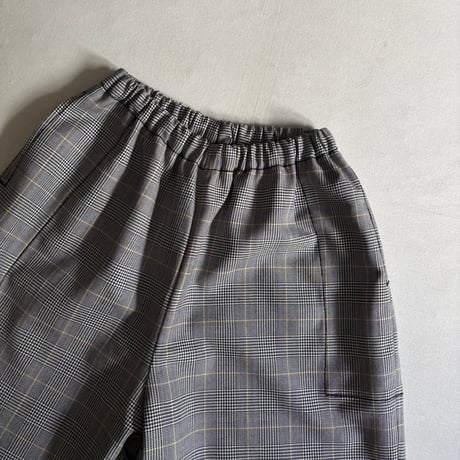 ウールチェック ギャザーパンツ 262-3419 / homspun ホームスパン