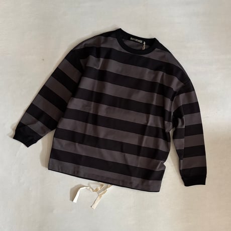40/2度詰天竺ボーダーロングTシャツ 412620 / HAVERSACK ハバーサック
