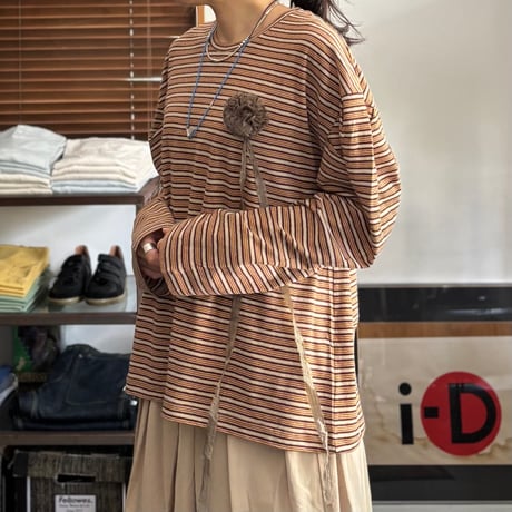 MULTI BORDER L/S -T DTH-216 / dahl’ia ダリア