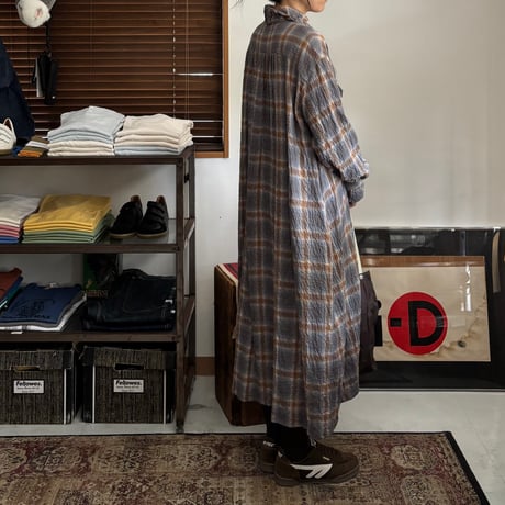 CHECK FRLL L/S ONE-PIECE DOP-236HB / dahl’ia ダリア