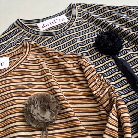 MULTI BORDER L/S -T DTH-216 / dahl’ia ダリア