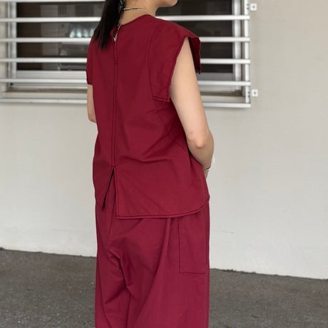 バルキーシーチング薄手 ノースリーブブラウス 261-5751 / homspun ホームスパン