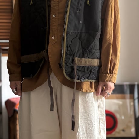 チェコキルトパンツ(黒染) RE-フードベスト ARTEPOVERA-26WI67 / ARTE POVERA アルテポーヴェラ
