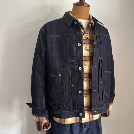 Raw denim work jacket H-JK059 / H.UNIT エイチユニット