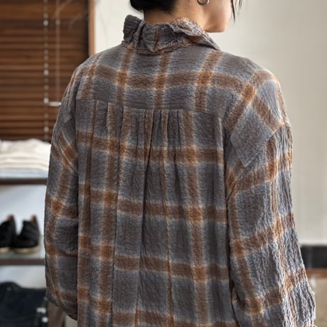 CHECK FRLL L/S ONE-PIECE DOP-236HB / dahl’ia ダリア