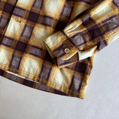 PRINTED FLANNEL CHECK 2POCKET OPEN COLLAR SHIRTS BS387-17 / Bohemians ボヘミアンズ