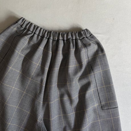 ウールチェック ギャザーパンツ 262-3419 / homspun ホームスパン